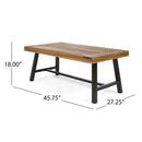 Carlisle - Industrial Coffee Table With And Slat Panel Design - Natural