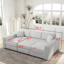 106.3" U-Shaped 6-Person Sofa with Ottoman