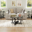 3 Piece Coffee Table Set With Tempered Glass Surface - Black by HouseOfZazla