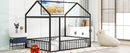 Metal Bed House Bed Frame With Fence by Unique Piece Furniture
