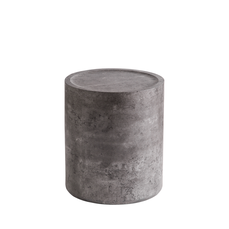 Modern Faux Concrete Round Corner Accent Table, photo 9 of 9