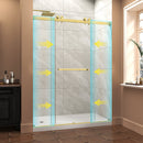 55"-60" W x 76" H Brushed Frameless Shower Door by HouseOfZazla