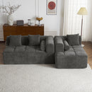 Sectional Free Combined Sofa With 2 Side Pockets by HouseOfZazla