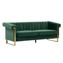 FX-P81B-RG 834-14 Velvet Sofa with Gold Accents by HouseOfZazla