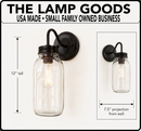 Vintage KERR Mason Jar Wall SCONCE Lighting Fixture by The Lamp Goods