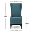 Alight Upholstered Dining Chair With High Back And Birch Wood Legs (Set of 2)