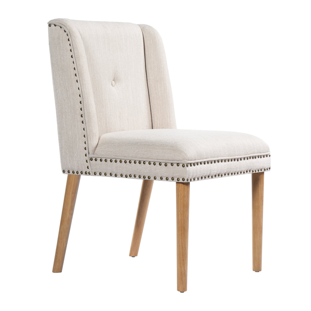 Light Luxury Rivet Upholstered Dining Chair Set of 2, photo 7 of 10