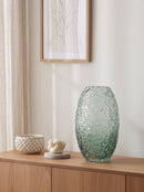 Ombre Glass Vase Flower Patterned Structure