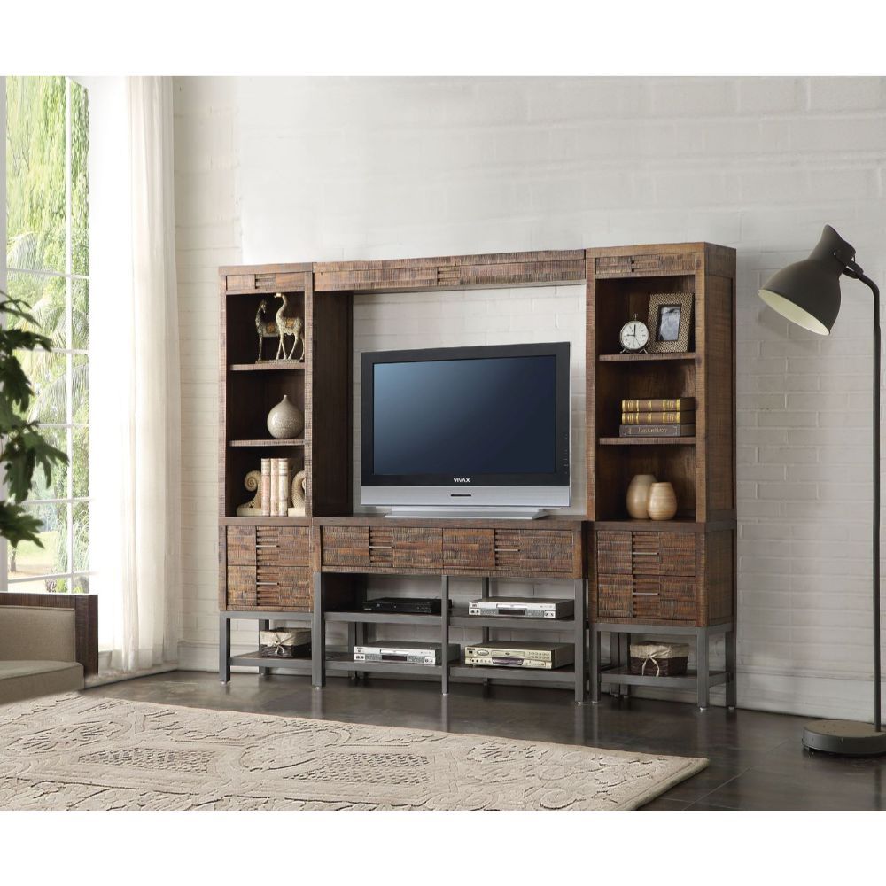 Andria - Entertainment Center - Reclaimed Oak, photo 2 of 4