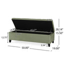 Wendover Elegant Tufted Storage Bench With Lift-Up Top And Birch Wood Legs by HouseOfZazla