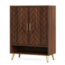 6 Tier Wooden Entryway Shoe Cabinet, Wide Storage Unit For 24 Pairs Of Shoes - Walnut by HouseOfZazla