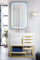James Martin Columbia 36" Single Bathroom Vanity, Glossy White