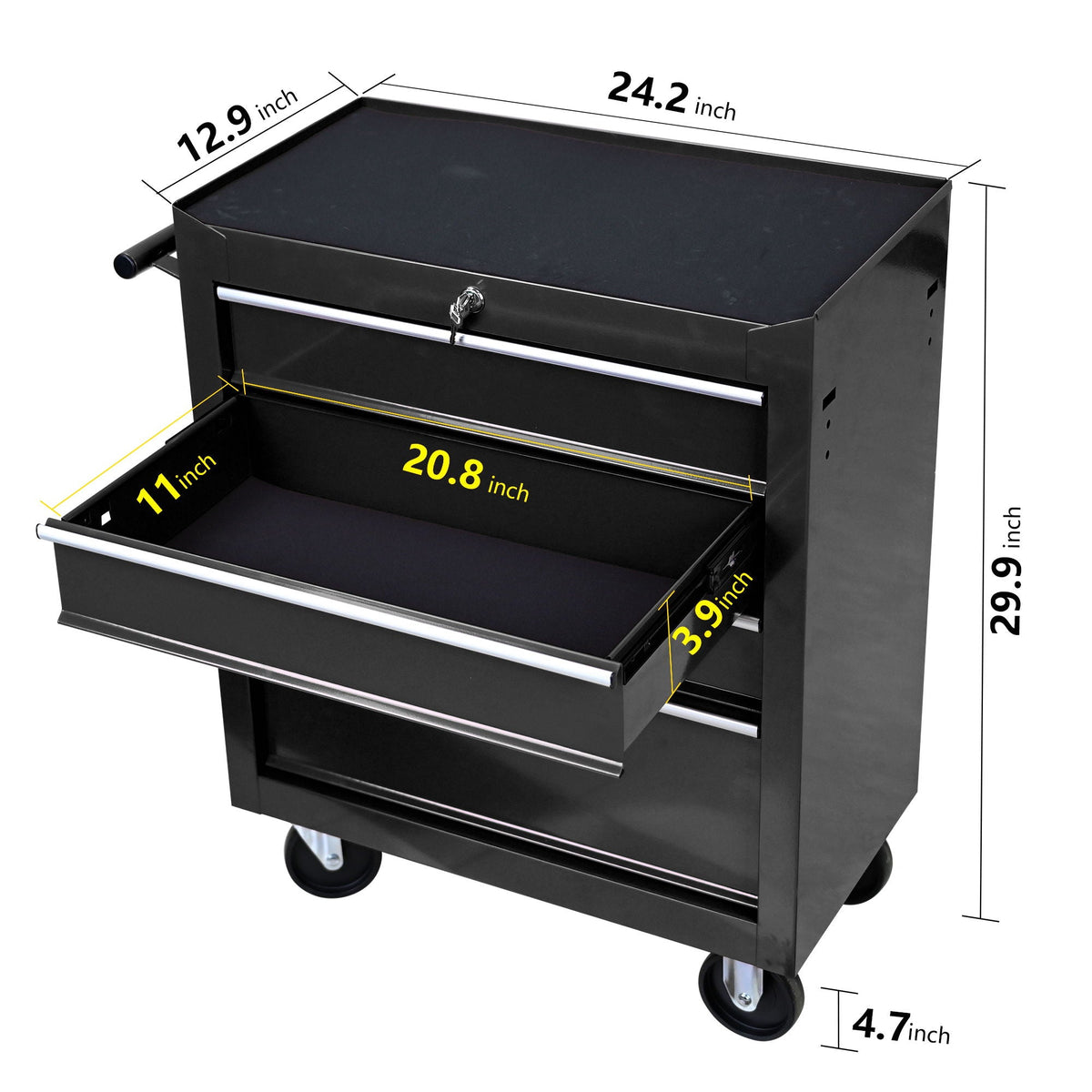 Multifunctional Tool Cart With Wheels And Drawers, photo 39 of 40
