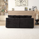 74.8" Modern Luxury Twins Sofa Couch for Living Room Quality Corduroy Upholstery Sleeper Sofa Bed Daybed Black