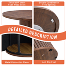 Modern Spliced Circular Dining Table With 42 Inch Diameter by HouseOfZazla