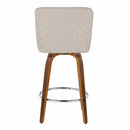 26" Contemporary Fixed-Height Counter Stool with Swivel