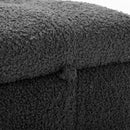 87.7" Sectional Sofa Cozy Teddy Fleece Fabric Sectional Sofa Couch with Two USB Ports a Movable Storage Ottoman and Two Lumbar Pillows for Living Room, Gray