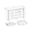 Lorenzo - Dresser With Hidden Jewelry Compartment And Bar Handles In - Silver by Unique Piece Furniture