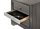 Traditional Queen 5 Piece Storage Bedroom Set in Gray Wood