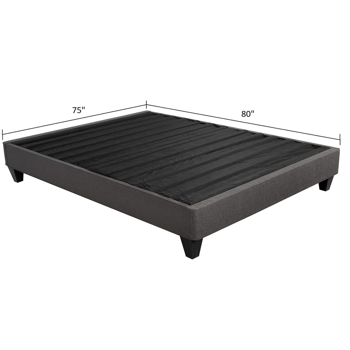 14" Upholstered Platform Bed Base, Mattress Foundation, photo 6 of 12