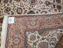 6x9 Top Quality Handmade Wool Area Rug Floral Allover Carpet Veg Dyes Beige