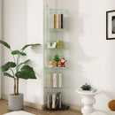 5 Tier Diamond Glass Display Case With 5 Dynamic LED Modes - Black by HouseOfZazla