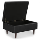 Shay - Large Square Coffee Table Storage Ottoman Mid-Century Style by Unique Piece Furniture