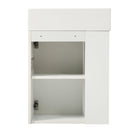 Floating Bathroom Vanity With Resin Basin, Left Side Storage - White by HouseOfZazla