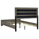 Funston - Queen Bed With Headboard - Brown Oak by HouseOfZazla