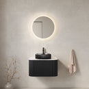 DINA 24" Bathroom Vanity & Sink, Floating Curved Edges with Striped Plywood Cabinet by HouseOfZazla
