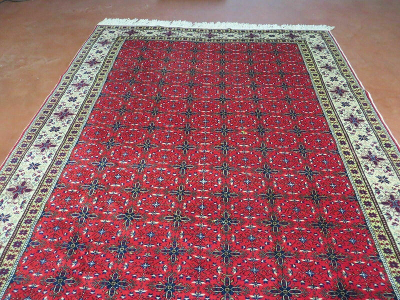 6' X 10' Vintage Handmade Turkish Sevas Kayseri Wool Rug Carpet Nice