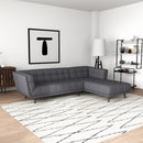 Addison - L Shape Sectional Sofa Tufted