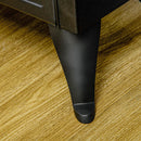 17" Electric Fireplace Stove with Two Heating Modes, Freestanding Fire Place Heater with Realistic Logs LED Flame, Adjustable Temperature, Overheat Protection, 750W/1500W, Black