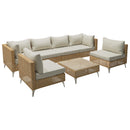 K&K 8-Piece Patio Furniture Set with Fire Pit Table by HouseOfZazla