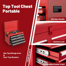 Tool Chest, 5 Drawer Rolling Tool Storage Cabinet With Detachable Top Tool Box, Liner, Universal Lockable Wheels, Adjustable Shelf, Locking Mechanism, Metal Tool Cart For Garage Workshop by HouseOfZazla