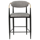 Tina Fabric Upholstered Counter Chair Dark Grey (Set of 2)