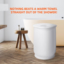 Luxury Bucket Towel Warmers, Large Towel Warmers For The Bathroom, Fits Up To 2 Oversized Towels - White by HouseOfZazla