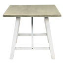 6 Piece Dining Table Set Wood Dining Table and chair Kitchen Table Set with Table, Bench and 4 Chairs, Rustic Style, White+Gray