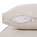 6-Piece Outdoor Sectional Sofa Set with Round Nesting Coffee Tables and Seating Sofa with Cushions for Patio, Porch and Garden (Beige)