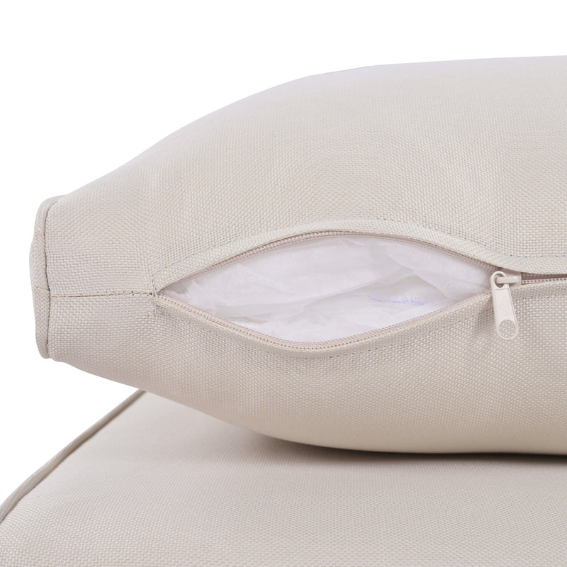 6-Piece Outdoor Sectional Sofa Set with Round Nesting Coffee Tables and Seating Sofa with Cushions for Patio, Porch and Garden (Beige)