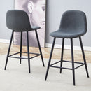 Modern Bar Chair Rounded Backrest (Set of 2) by HouseOfZazla