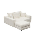 Deep Seat Convertible Sofa With Soft Pillows And Ottomans by HouseOfZazla