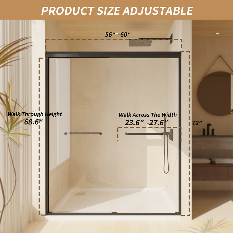 Aluminum Frame Double Sliding Shower Door, photo 5 of 10