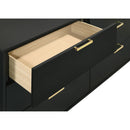 Lexie - 6 Drawer Rectangular Dresser - Black by HouseOfZazla
