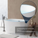 Freestanding Oval Bathtub With Overflow And Pop Up Drain, Double Walled Design - Gloss White by HouseOfZazla