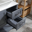 30" Gray Bathroom Vanity And Sink Combo Marble Pattern Top With Mirror Faucet & Drain - Gray by HouseOfZazla