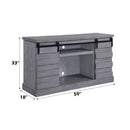 Amrita - TV Stand With Fireplace - Gray Oak