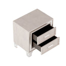 3-Pieces Bedroom Sets,Queen Size Upholstered Platform Bed with LED Lights and Two Nightstands-Beige