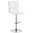 Ashbury - Upholstered Adjustable Bar Stool (Set of 2) - White by HouseOfZazla