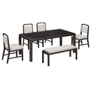 Extendable Dining Table Set With 4 Upholstered Chairs And 1 Bench by HouseOfZazla